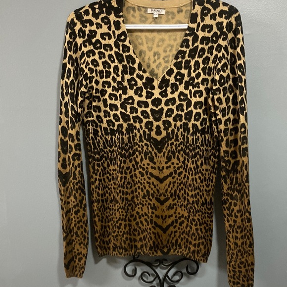 Buffalo David Bitton tan with black spots sweater - Picture 1 of 4